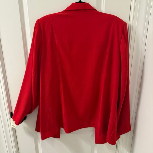 NEW CALVIN KLEIN Open Front Red Blazer Sz 18W Office - Picture 4 of 8